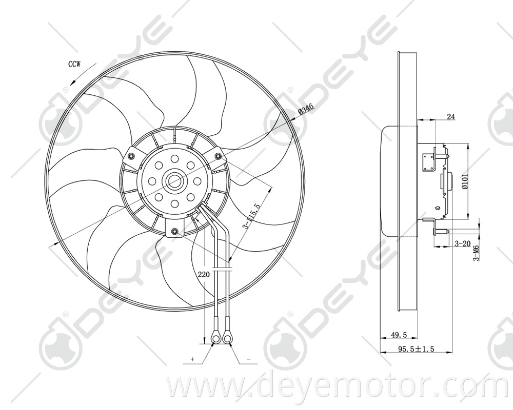 701959455L 701959455K car radiator cooling fan for VW TRANSPORTER VW EUROVAN IV